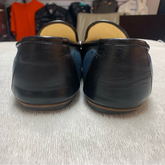 CHANEL Blue Leather CC Flat Loafers Shoes - Picture 10 of 16